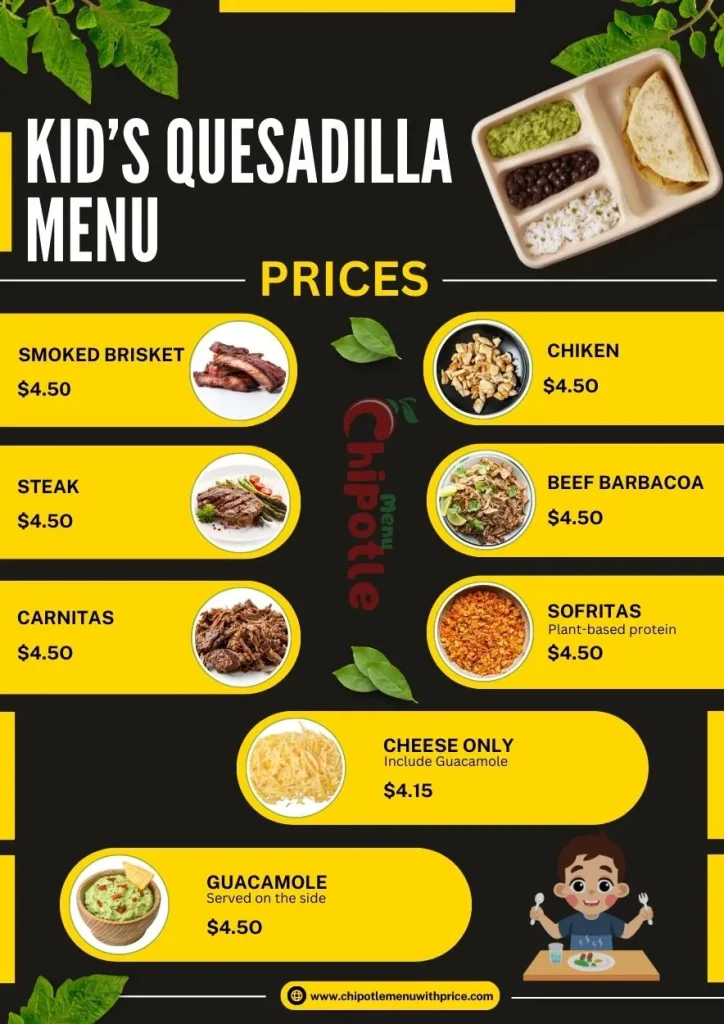 Chipotle Kid's Quesadilla Prices